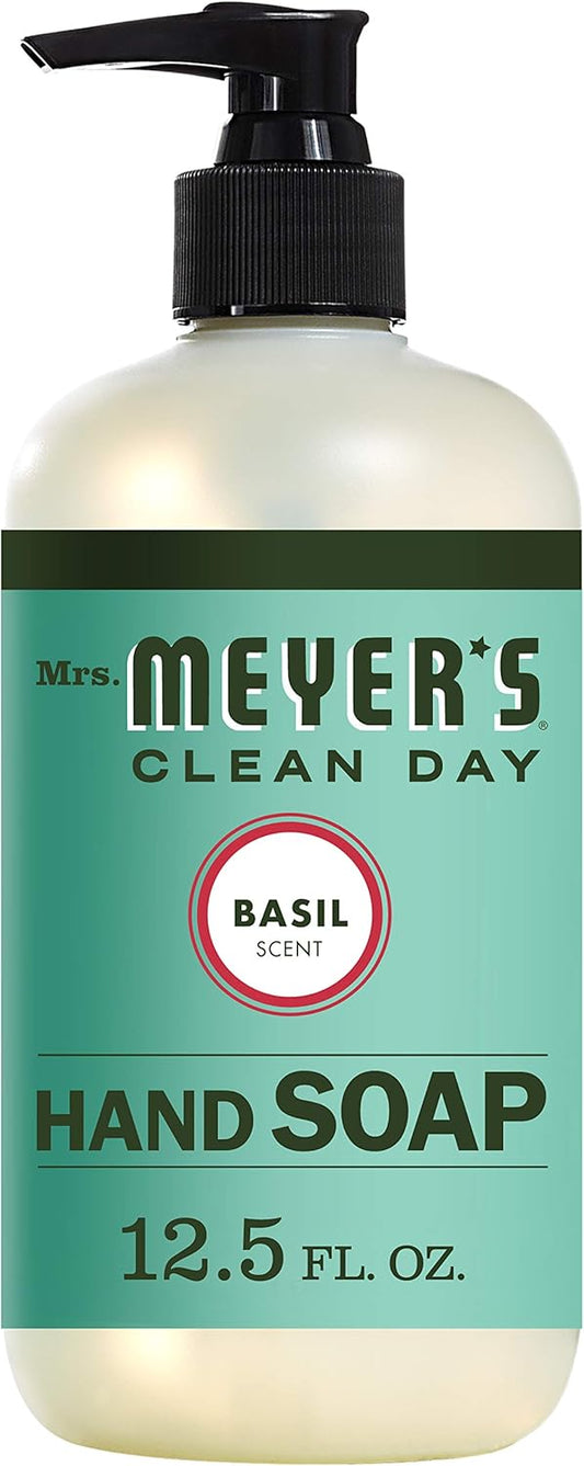 MRS. MEYER'S CLEAN DAY Hand Soap - Essential Oils & Basil Scent | 12.5 Fl. Oz