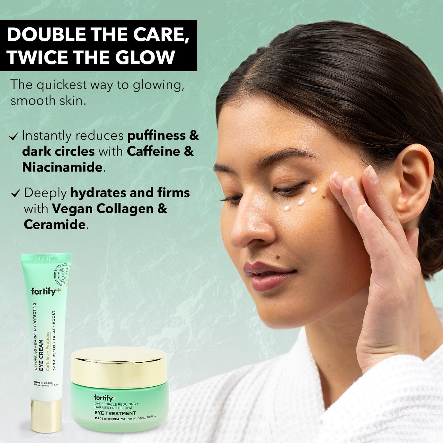 Fortify Skincare Total Rejuvenation Set - Multi Purpose 3-In-1: Detox, Treat, Boost with Cica & Zeolite for Firming, Barrier Care & Hydration - Dermatologist Tested, Korean Skin Care, Vegan - 8 Pack