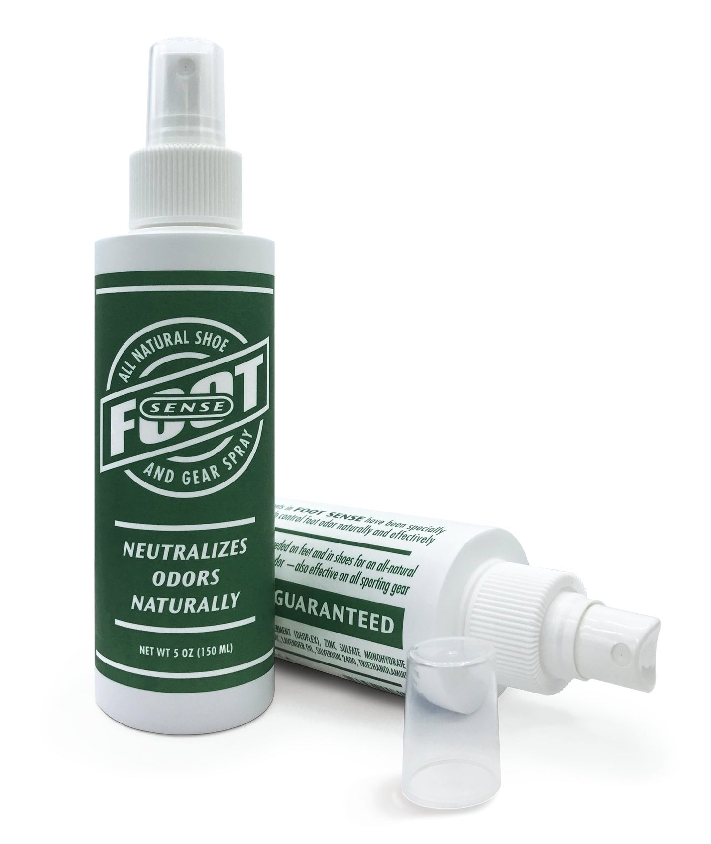 FOOT SENSE BUNDLE - All Natural Foot and Shoe Powder 3.5 oz & FOOT SENSE All Natural Shoe and Gear Spray 5 oz - Odor Fighting Combo
