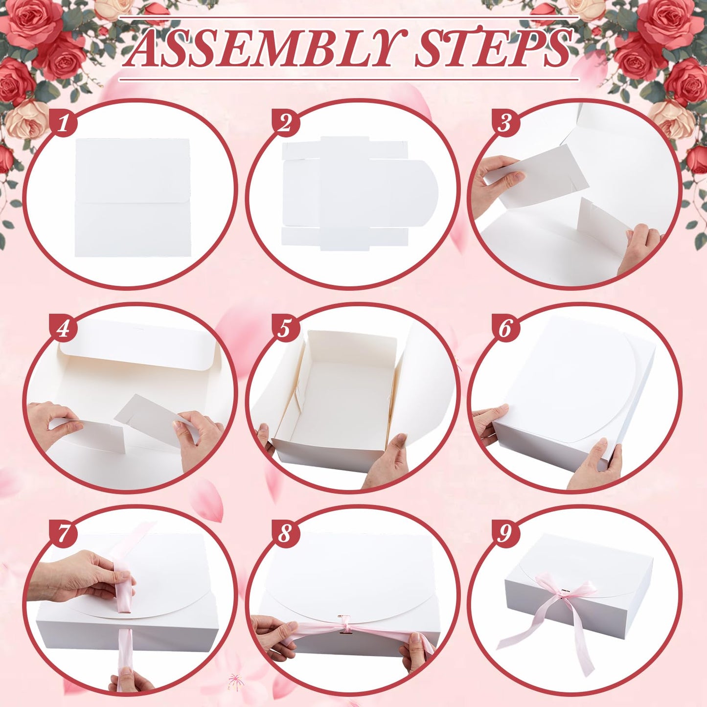 Novabright 48 Pcs Bridesmaid Proposal Gifts Box Set of 6 - Will You Be My Bridesmaid Gift Kit with Leather Jewelry Box & Mirror, Hair Accessories for Wedding, Bridal Shower, Bachelorette Party Favor