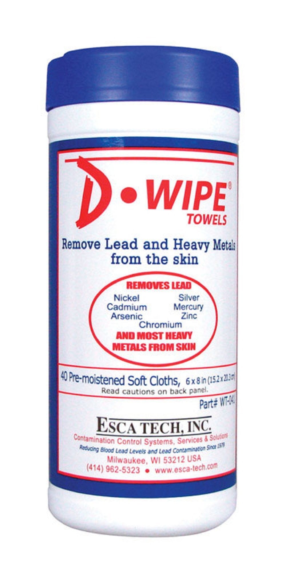 LEAD RMVR WIPES 40CT by D-WIPE MfrPartNo WT-041