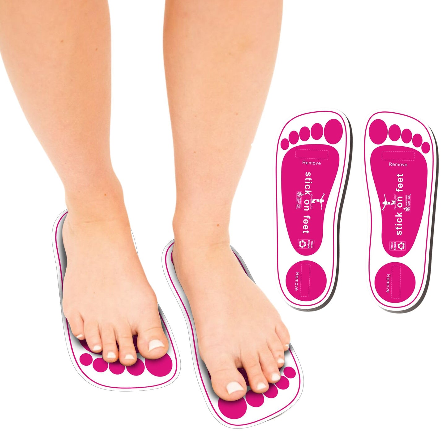 STICKONFEET 150 Pairs Premium Feet Pads for Spray Tanning – Disposable Spray Tan Feet Pads – Hygienic and Easy-to-Use Foot Protectors Designed for Salons and Mobile Spray Tanning Professionals