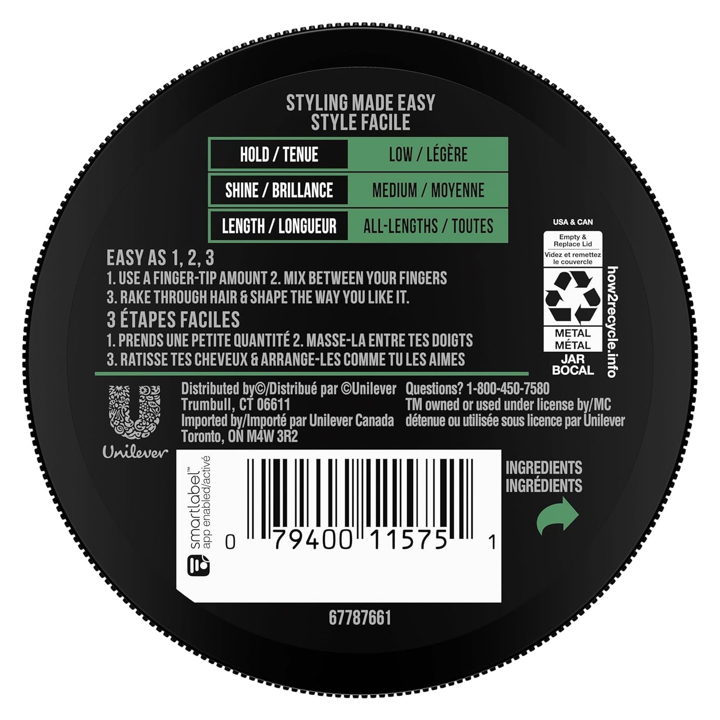 Axe Styling Cream for Natural Look - 2.64 oz (Pack of 2) - Men's Hair Care