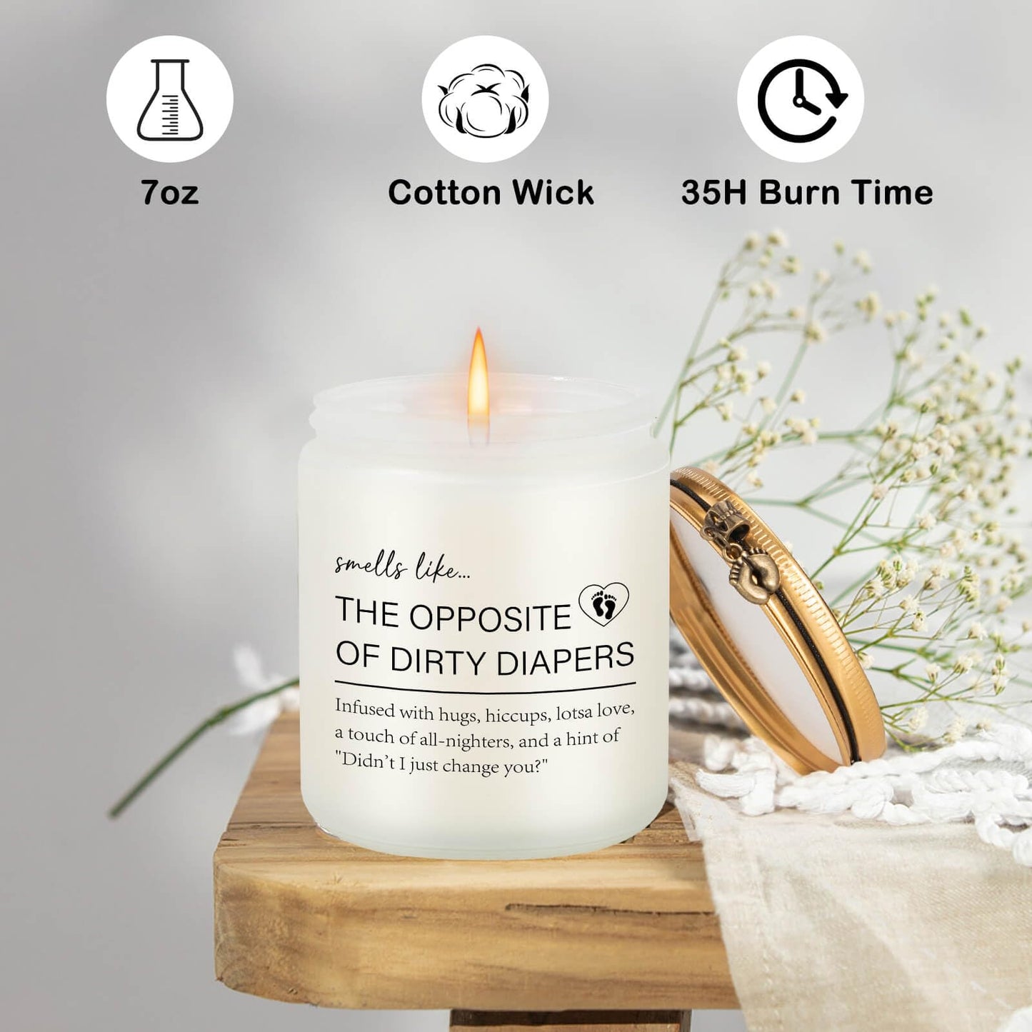Mothers Day Gifts for New Mom, Gifts for Pregnant Women, Best Pregnancy Gift for Expecting Mom, Mother to be, Handmade Natural Soy Wax Candle for New Moms