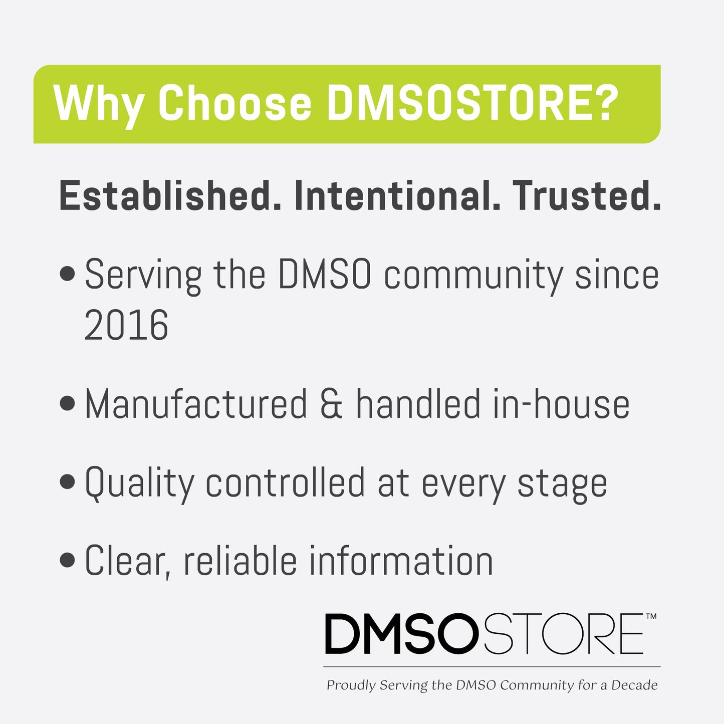 DMSO Liquid Pharmaceutial Grade 4 oz. (Dimethyl Sulfoxide) 99.995% Purity, Low Odor, Non-Diluted, Glass Bottle with Dropper