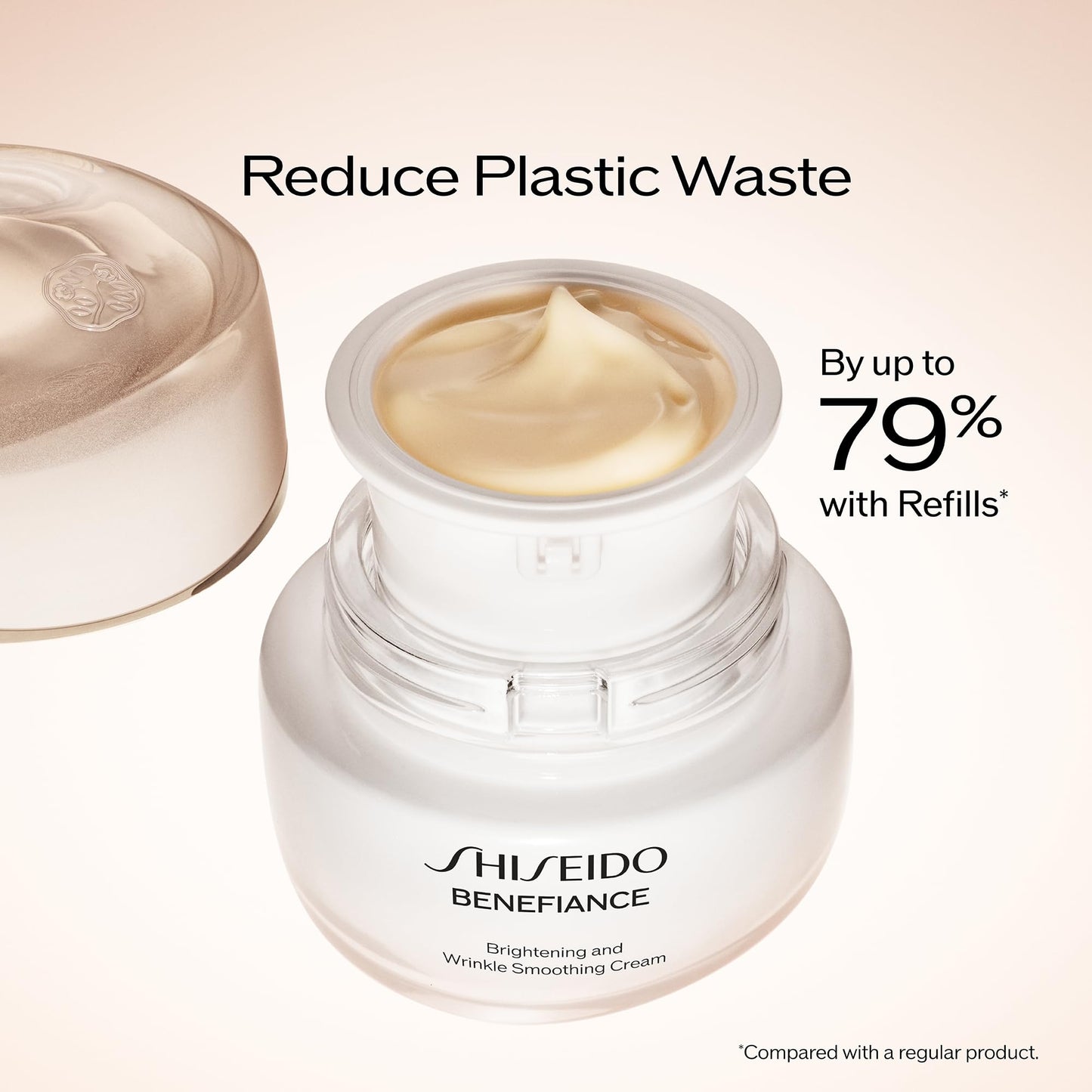 Shiseido Benefiance Brightening and Wrinkle Smoothing Cream Refill - 50 mL - Moisturizer Visibly Improves Dark Spots, Wrinkles with Plant-Based Retinol, 24HR Hydration, Non-Comedogenic, All Skin Types