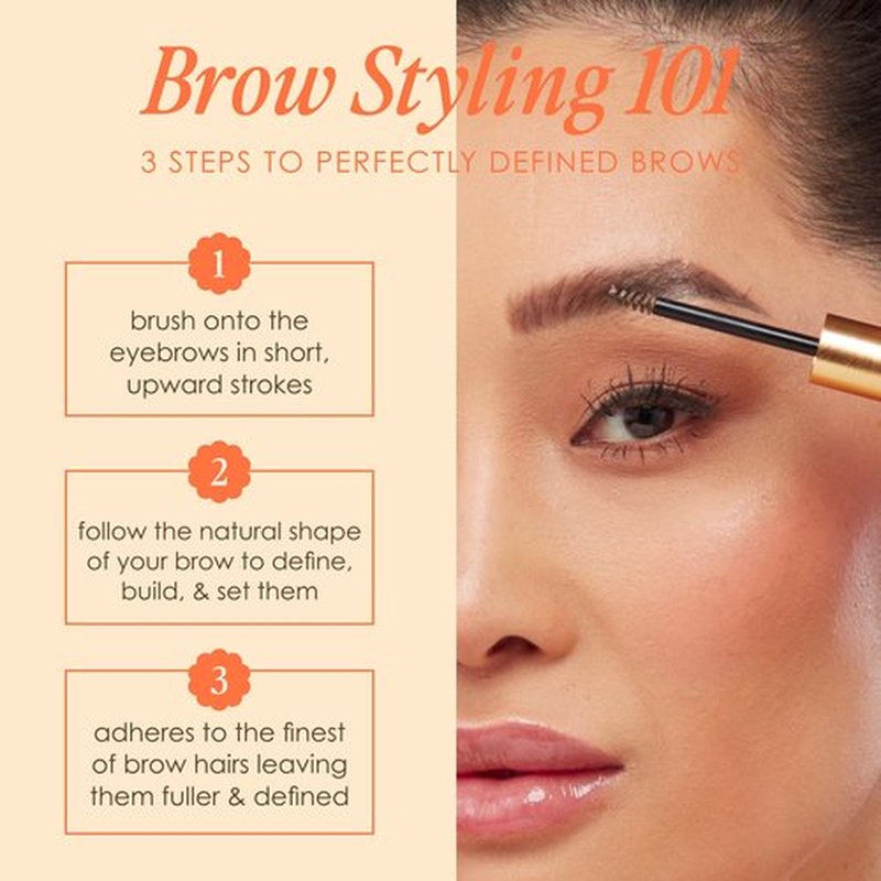 Grande Cosmetics GrandeBROW-FIL Volumizing Brow Gel, Ebony, 0.14 fl. oz.