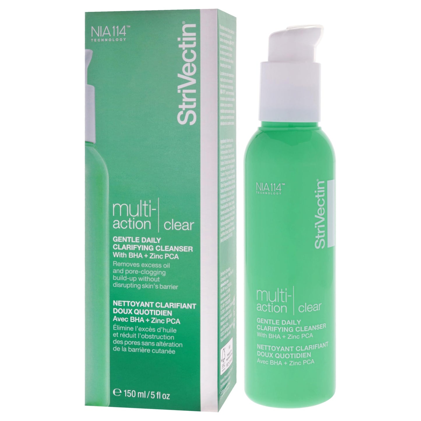 StriVectin Multi Action Clear Gentle Daily Clarifying Cleanser for Acne and Blemish Prone Skin for Clearer, Smooth and Brighter Skin, Less Breakouts and Pimples