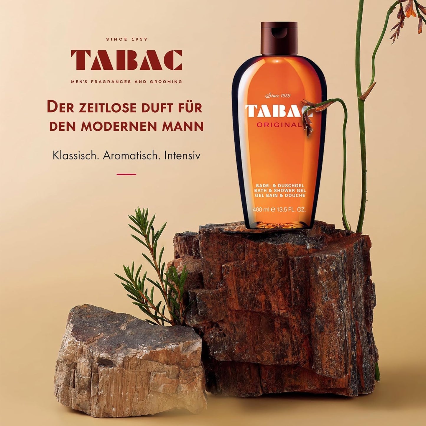 Tabac Original Bath and Shower Gel for Men by Maurer & Wirtz, 16 Ounce