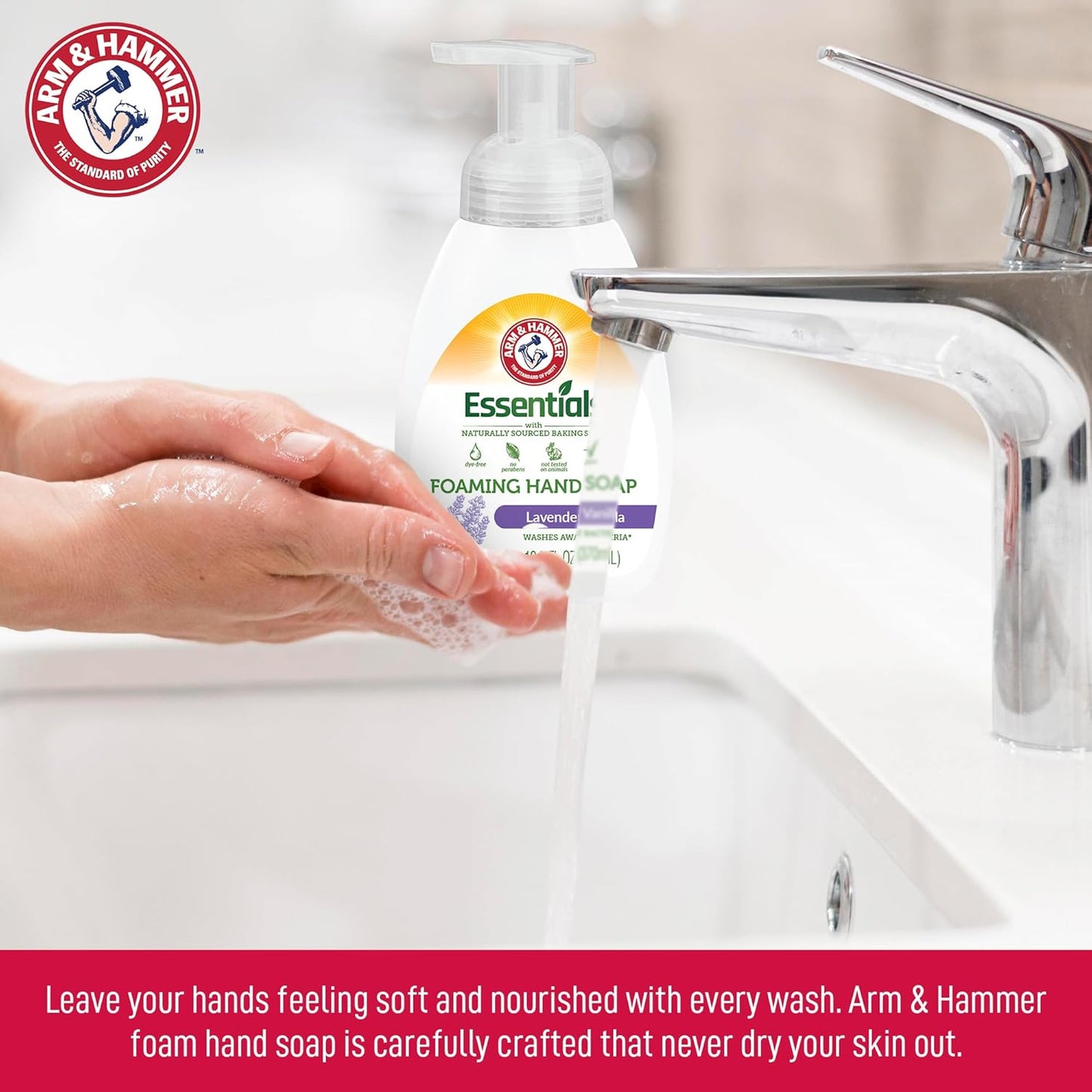 Arm & Hammer Foaming Hand Soap - Ruby Red Grapefruit Scent with Aloe Vera | 12.5 Fl Oz (370mL)