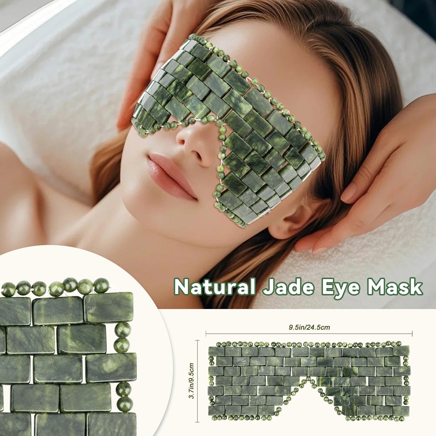 gemshan Resin Scalp Massager & Eye Relief Set, Head Spa Tools for Stress Relief, Weighted Eye Mask for Cover Eye,Aa a Gift for Women/Men