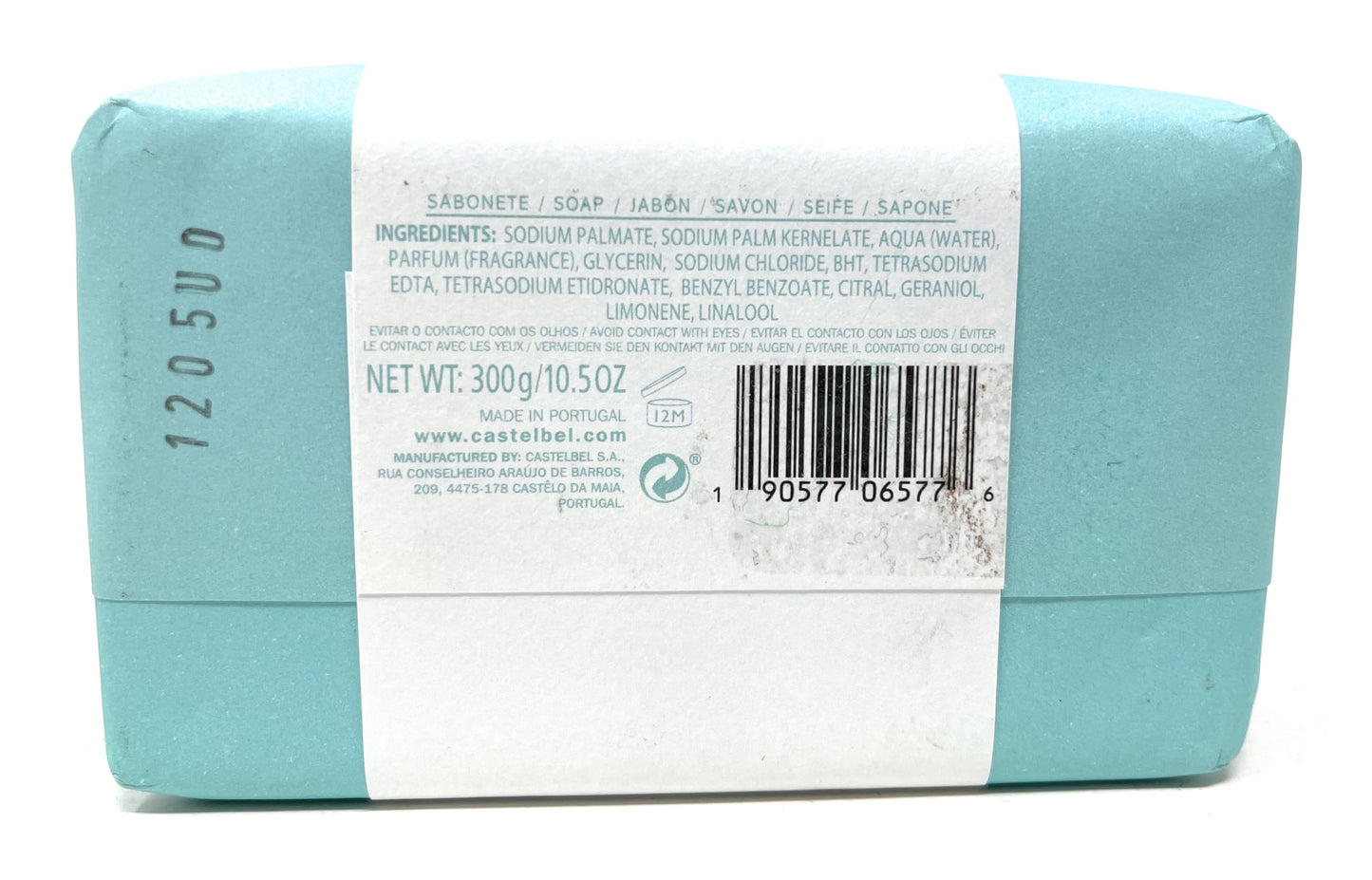 Castelbel Rosemary Verbena Luxury Fragranced Soap, 10.5 Ounces