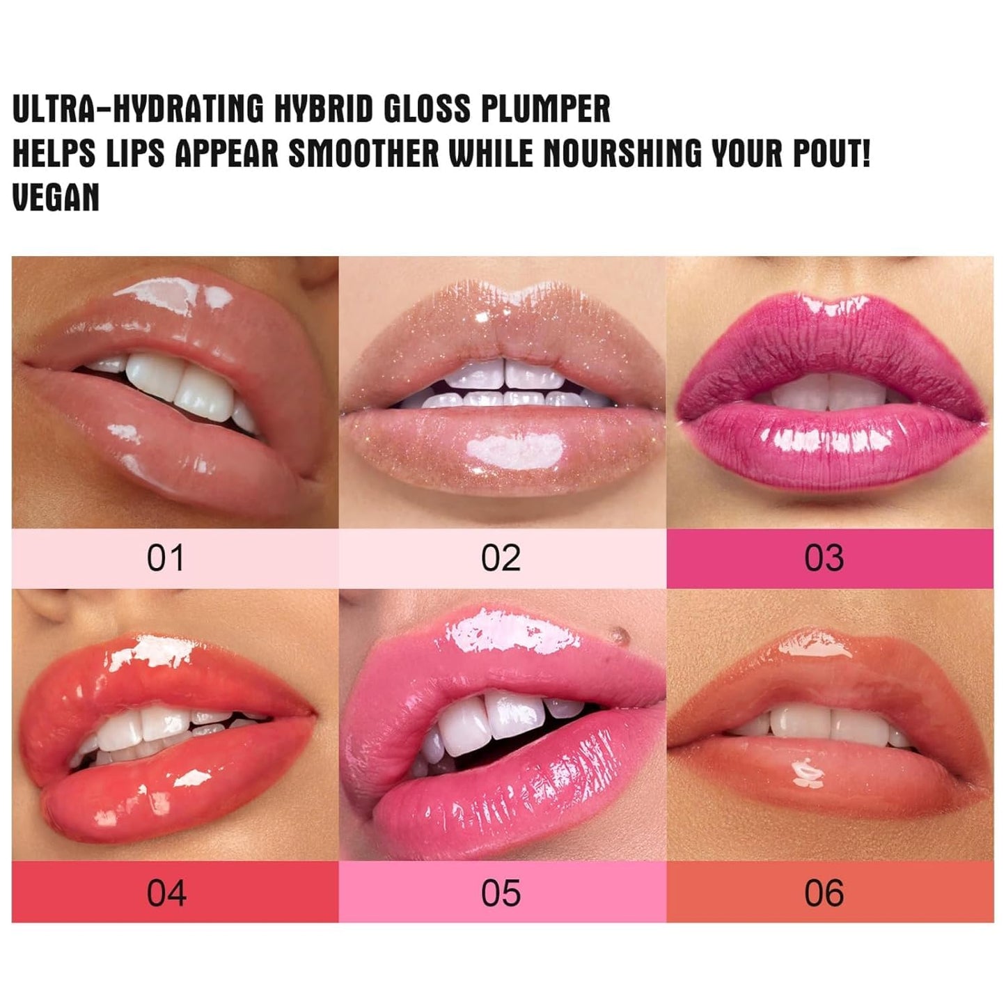 BIOKUSY Lip Plumping Booster for Women Girls (01# Pink)