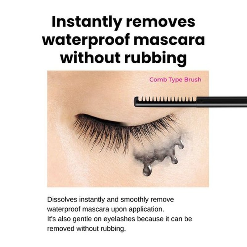Heroine Make by KissMe Speedy Mascara Remover, Gentle Eye Makeup Remover for Waterproof Mascara, Fast-Acting & Non-Irritating Cleanser, Removes Stubborn Eye Makeup, 0.22 fl Oz