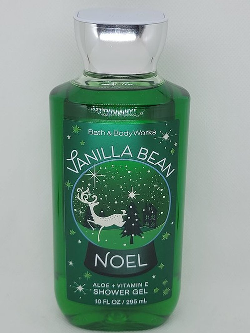 Bath & Body Works Body Care - Full Size Shower Gel Aloe + Vitamin E - 10 fl oz - Vanilla Bean Noel (Packaging Varies)