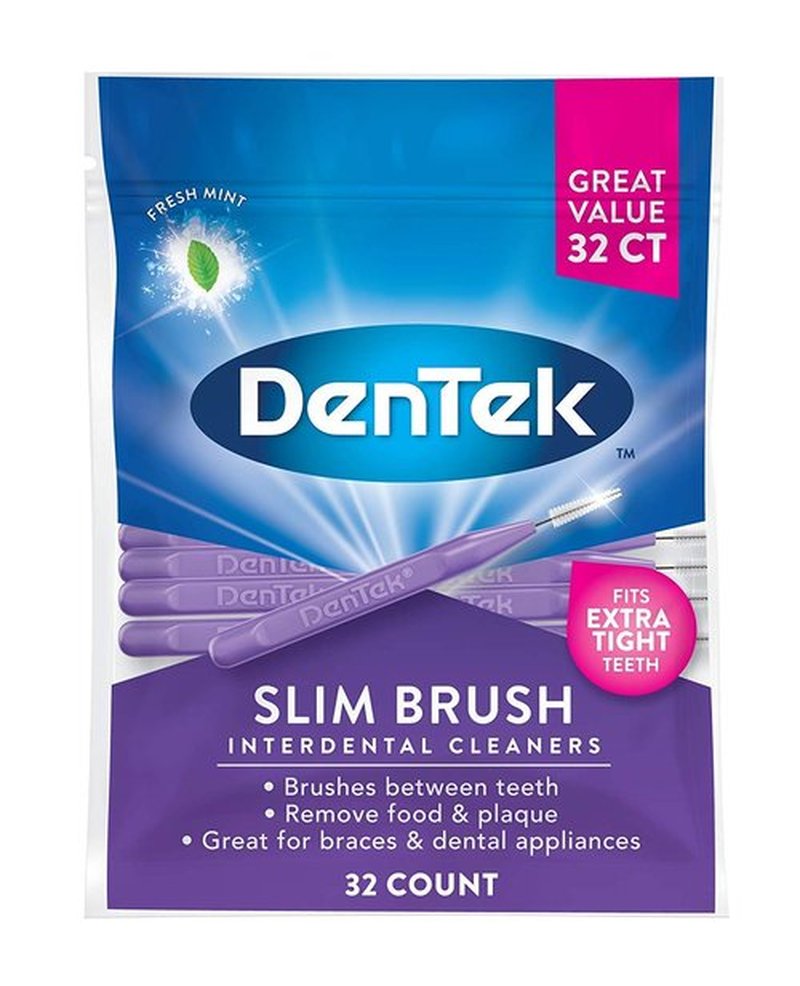 DenTek Slim Brush Interdental Cleaners 32 Count (Pack of 3)