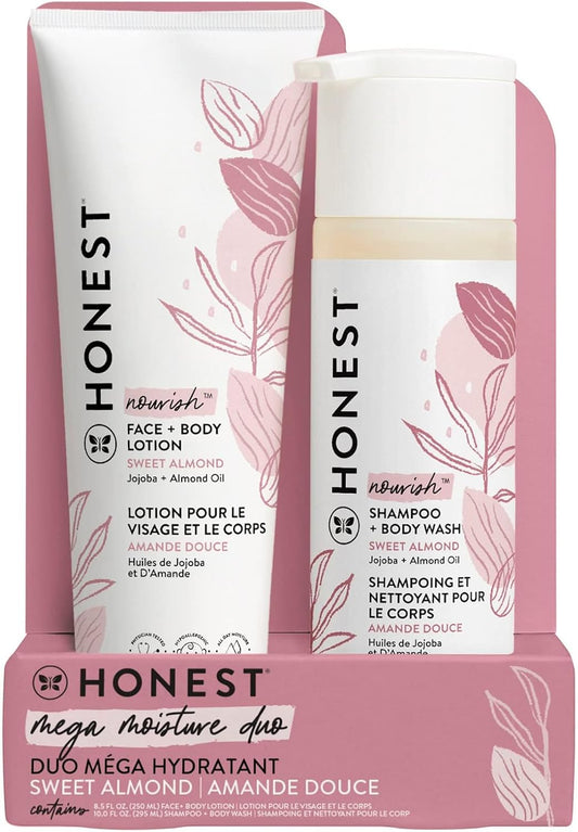 The Honest Company 2-in-1 Baby Shampoo & Body Wash | Gentle Sweet Almond Nourishing Formula, 18.5 fl oz