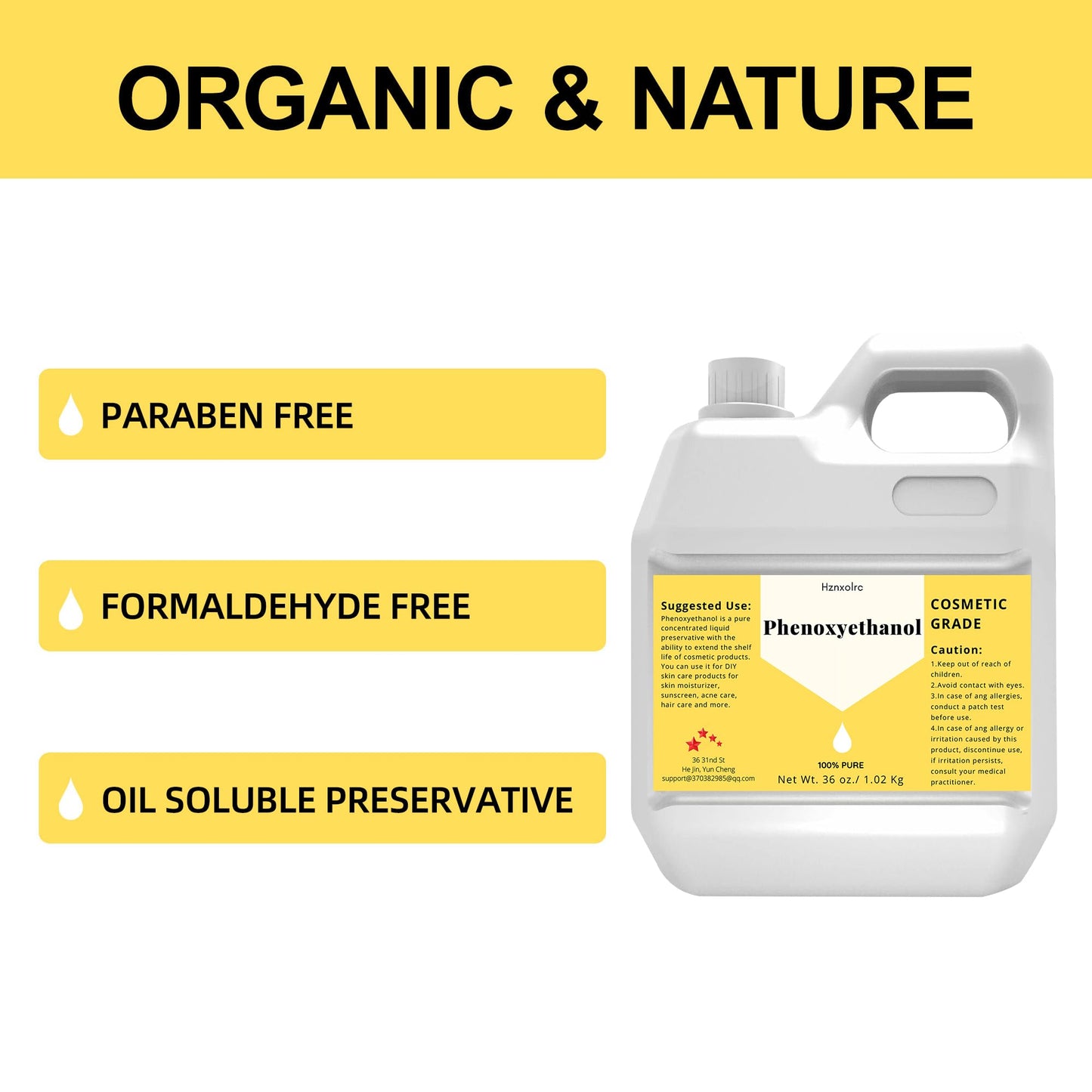 36 oz Phenoxyethanol Preservative Liquid, Premium Liquid Preservative