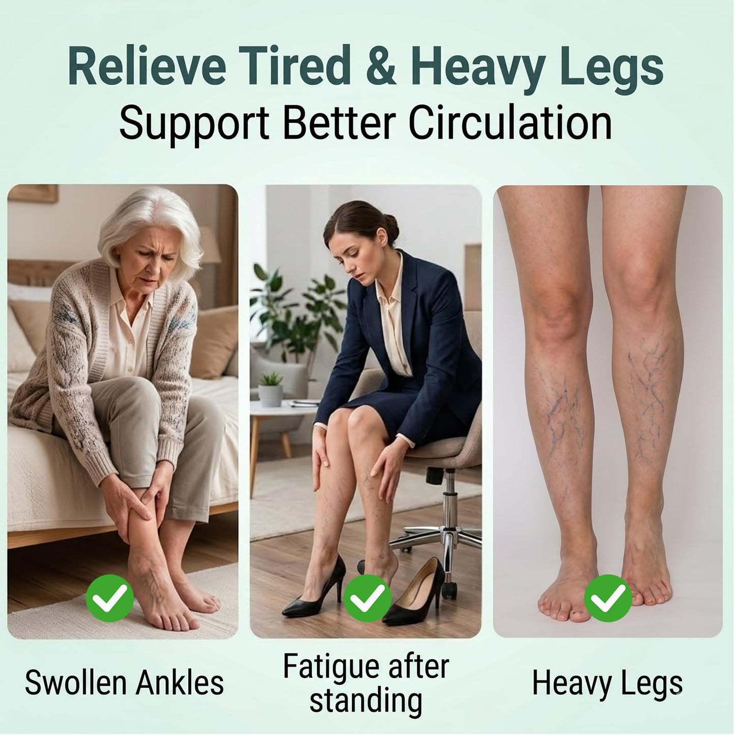 LYFTI Varicose Veins Cream for Legs, Soothing Leg Massage Lotion for Tired & Heavy Legs, Hydrating Formula to Support Skin Smoothness & Firmness