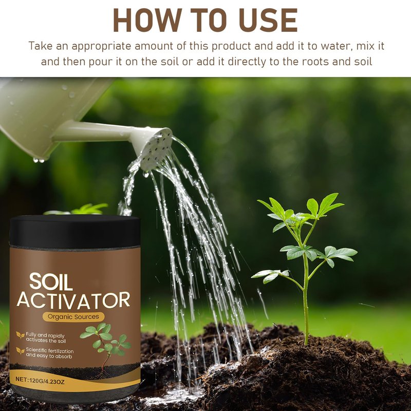Organic Soil Activator for Plants - 2PCS Nutrient Absorption & Root Development | Eco-Friendly Fertilizer