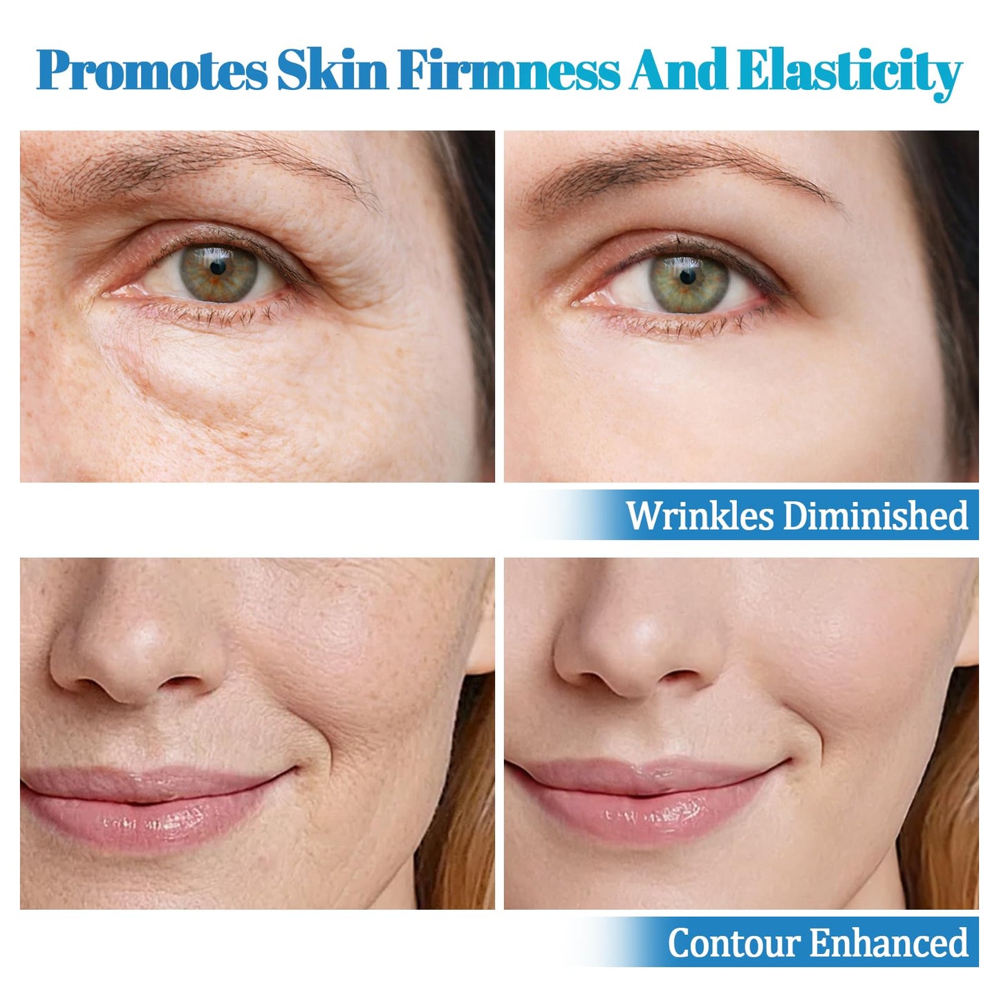 30ML Deep Collagen Anti-Wrinkle Serum, Intense Firming & Hydrating Treatment Anti Aging Face Serum with Hyaluronic Acid, Elasticity for Aged Skin