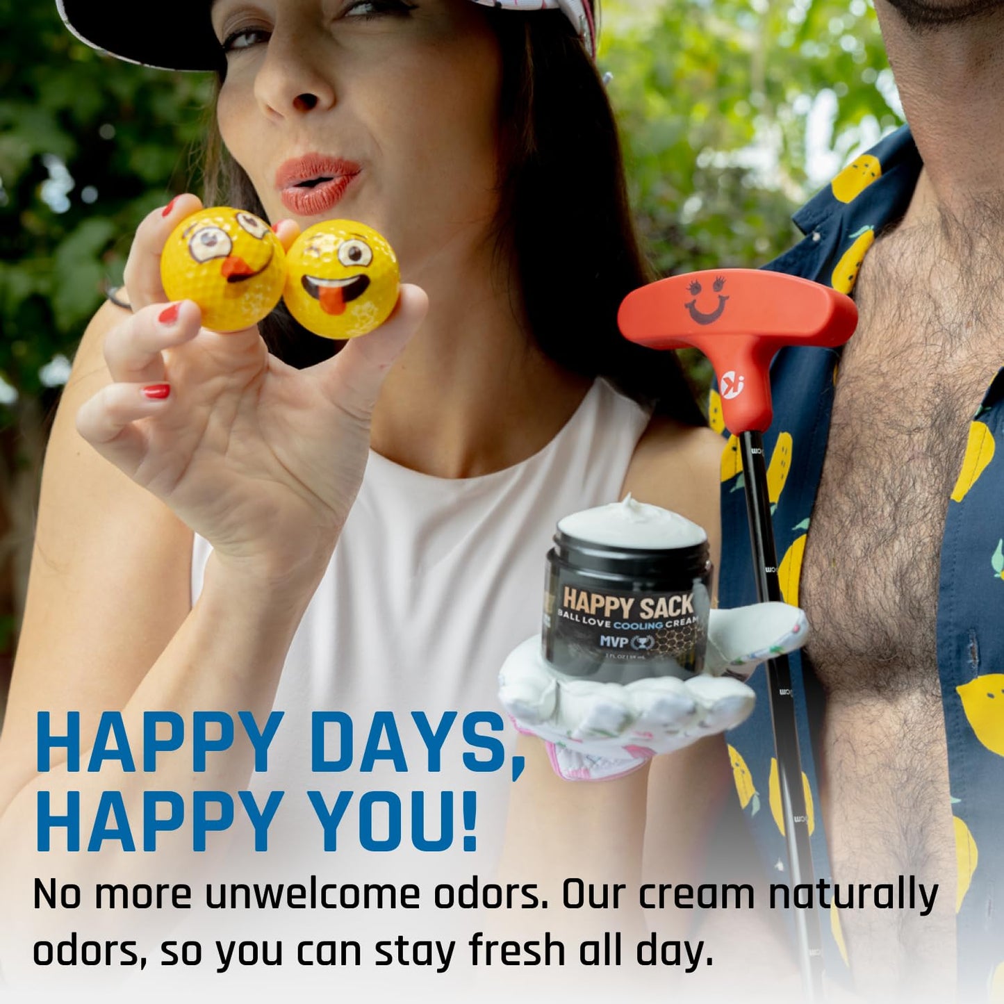 Derm Dude Happy Sack Ball Deodorant & Comfort Cream for Men | Anti-Chafing Sweat Defense, Odor Control, Aluminum-Free Deodorant & Hygiene Products for Men's Private Parts | Sweet Whiskey Scent, 2oz