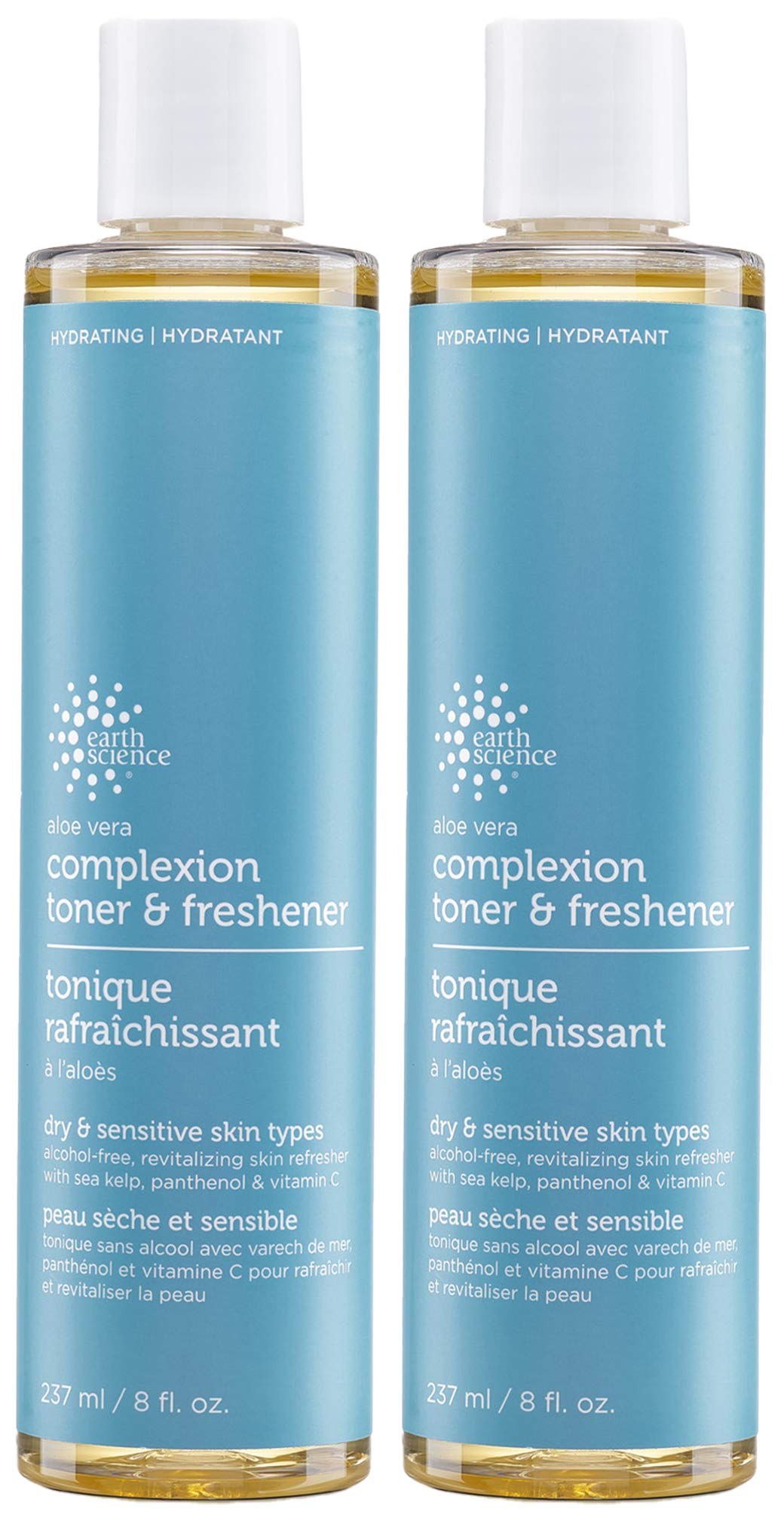 Earth Science - Aloe Vera Complexion Toner & Freshener, 2 Pack (8 fl. oz.)