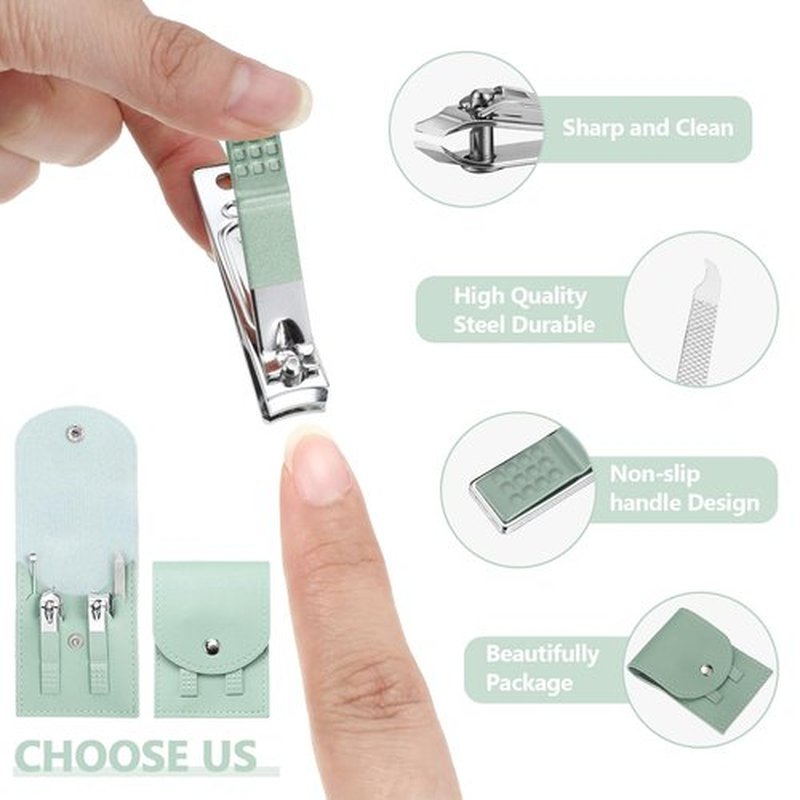 Geosar 12 Sets Manicure Set Nail Clippers Pedicure Kit Stainless Steel Professional Pedicure Set Grooming Kits Nail Care Tools with Luxurious Travel Case for Nail Care(Multi Colors)