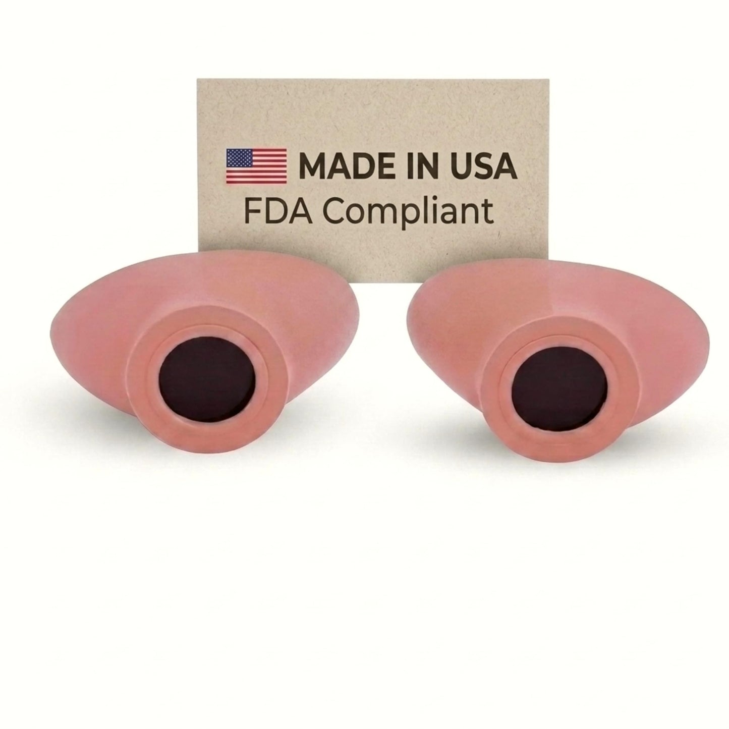 Super Sunnies Strapless FDA Compliant Red Light Tanning Bed Goggles - Peach