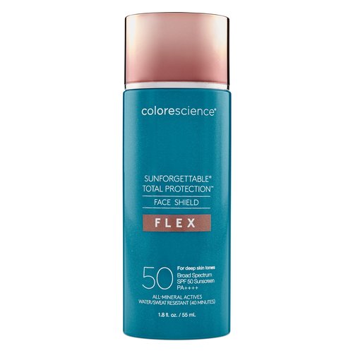 Colorescience Total Protection Face Shield Flex SPF 50, Zinc Oxide Formula, Deep, 1.8 Fl oz.