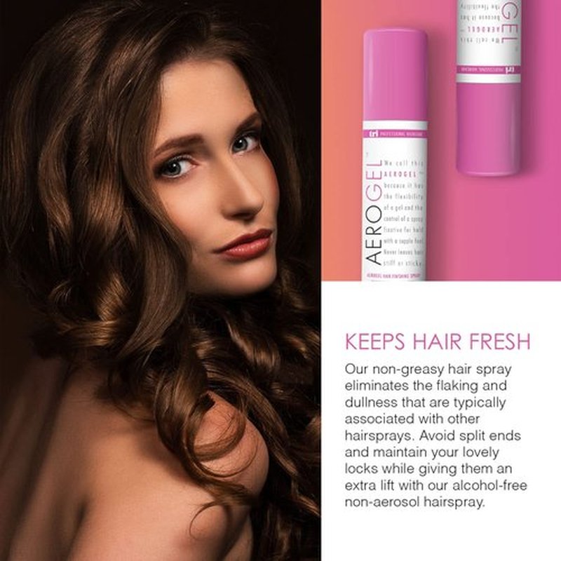 TRI Design Aerogel Hair Spray - Extra Hold, Free & Clear Hairspray Firm Hold for Women and Men, Travel, Volume Fixer & Non-Sticky Essentials, Flexible Spray Nozzle Bottle, Scented - (3oz, Pack of 2)