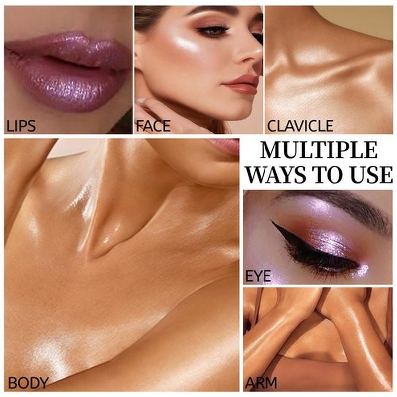 DAGEDA Liquid Highlighter Makeup,Long Lasting Cream Highlighter,Easy Twist Application,Liquid Luminizer with Natural Glow Shimmer Finish,Sparkling Illuminator Makeup for Women(Moonlight)