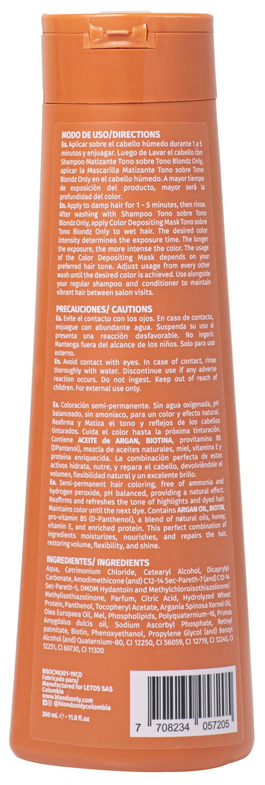 Blondz Only Hair Irish Golden Copper Hair Toning Mask | Ultra High-Purity Pigments | Deposits Deep Copper Tone | With Argan Oil and Biotin Perfect Copper 11.8 Fl. Oz (350 ml)