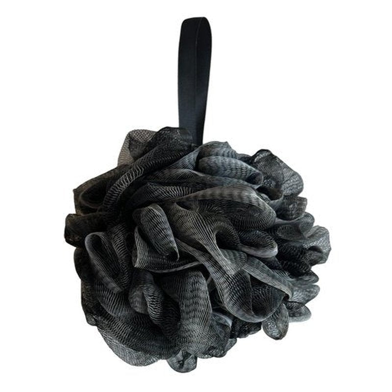 Black Bath Shower Loofah Exfoliating Body Back Scrubber Sponge for Women Men 60g (1 Pack)