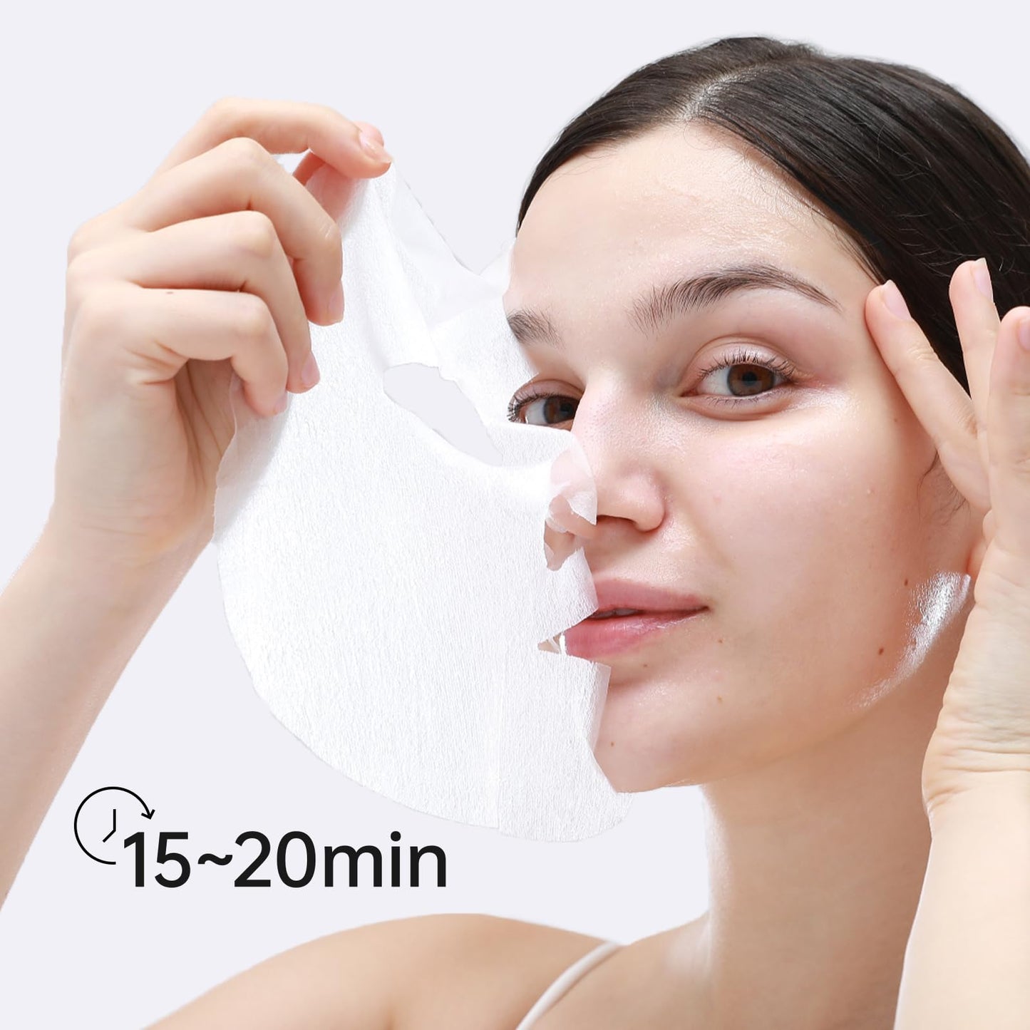 +WIS+ Intensive Hydrating Natural Face Masks 24 EA | Hyaluronic Acid & Collagen | Tend Skin, Sensitive Skin Safe | Pore Minimizing, Elasticity Boost | Dehydrated Skin Repair |