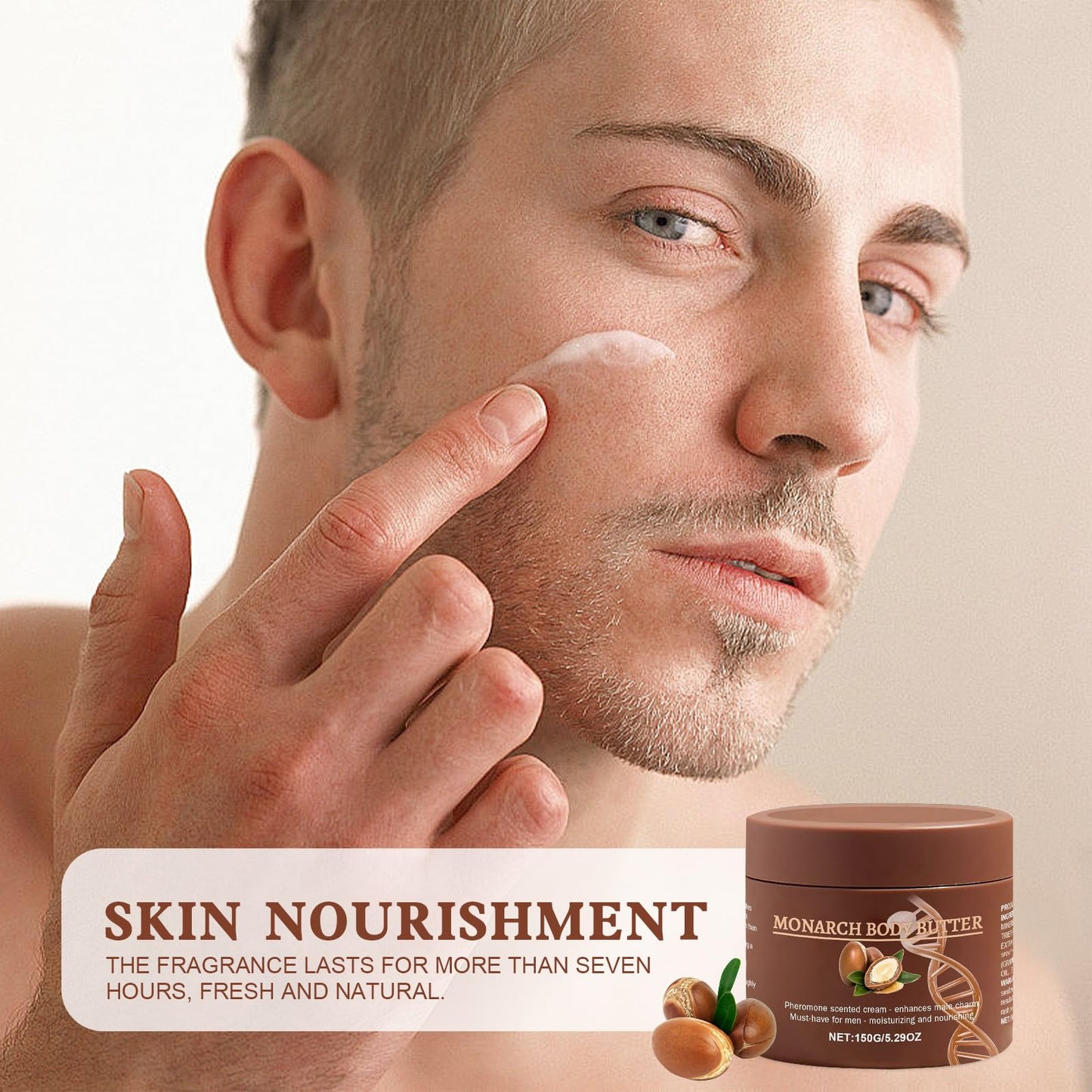 fugit Crowned SKLN Body Butter For Men,Pheromone Scented Cream,Pheromone body butter for men,Hydrates and moisturizes to enhance attractiveness (A, 1.76 Fl Oz)