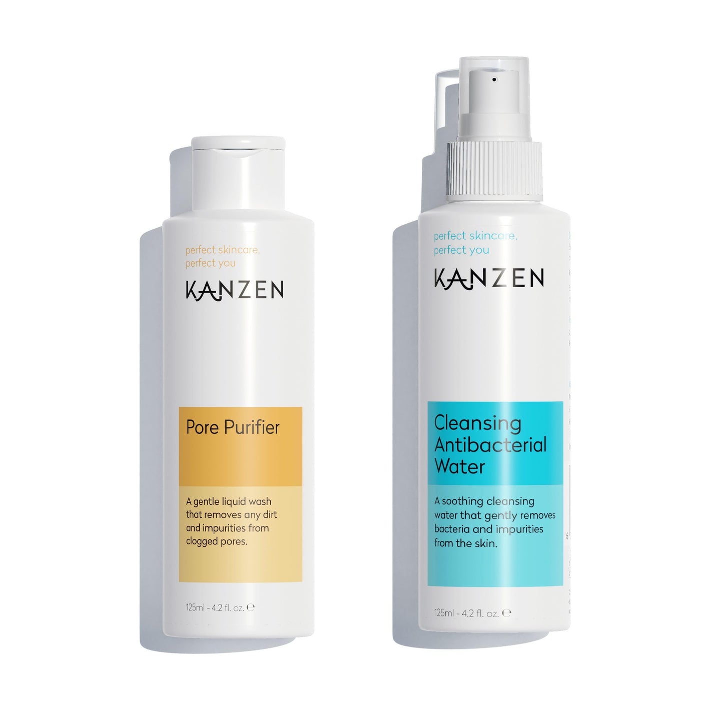 Kanzen Skincare Derma Acne Duo Set Acne Cleansing Water & Pore Purifier for Clearer Looking Skin, Daily Facial Skincare Kit