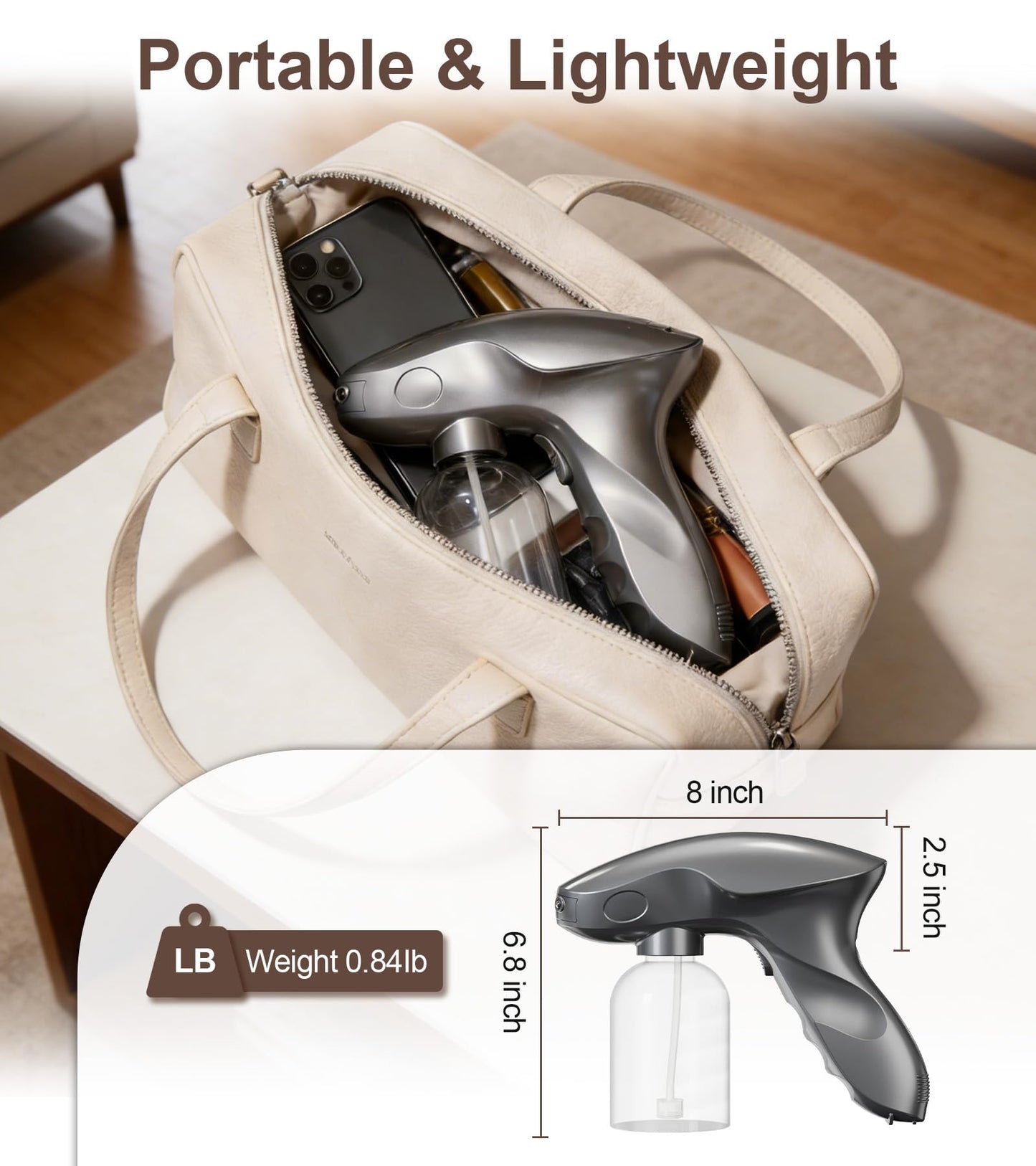 Professional Spray Tan Machine, Portable & Rechargeable Spray Tan Gun, Long Battery Life, Even Spraying, Lightweight, Spray Tan Machine Kit for Indoor and Outdoor Use, for Home, Salon, DIY and Travel