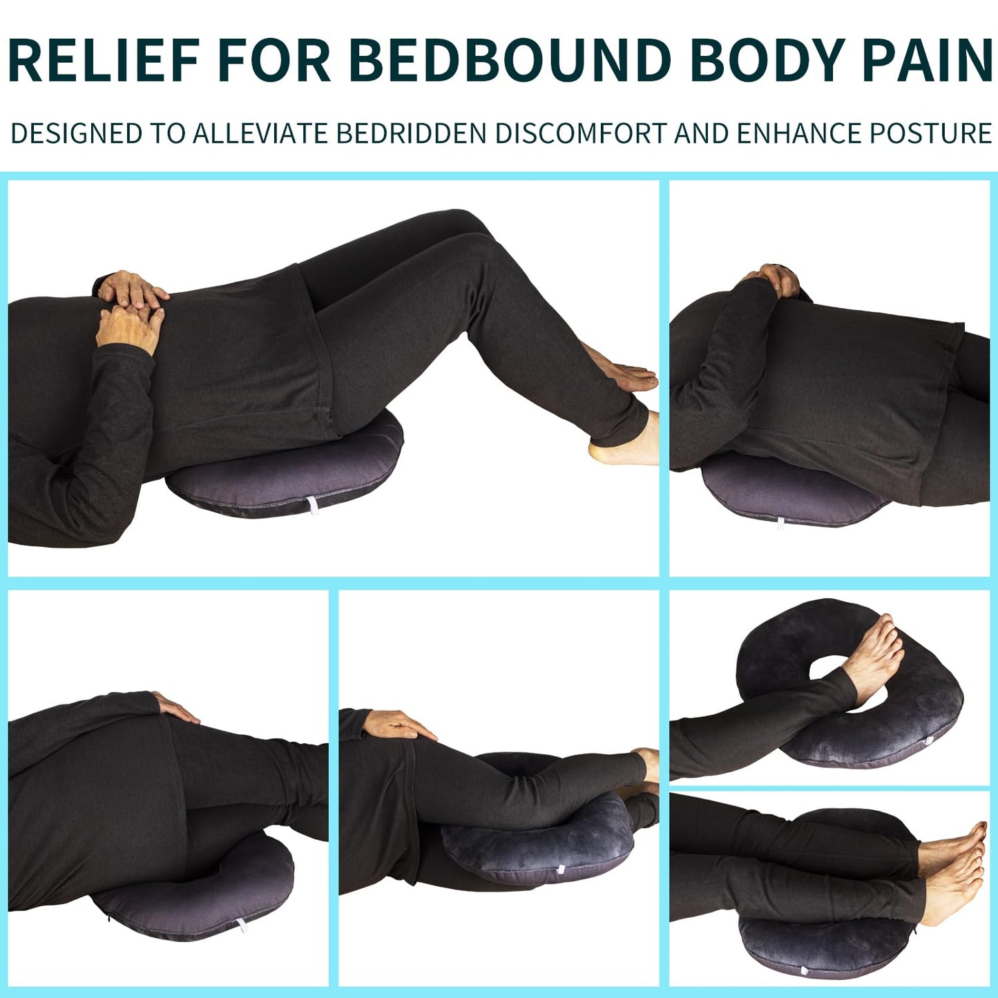 QIUCHA Pillow Tailbone Pain Relief Cushion, Soft Pad for Bed Sores. Anti-Decubitus Pad-Breathable for Hemorrhoids, Prostate and Surgery, Cushion for Office Chair, Long Travel, Car and Home Sofa