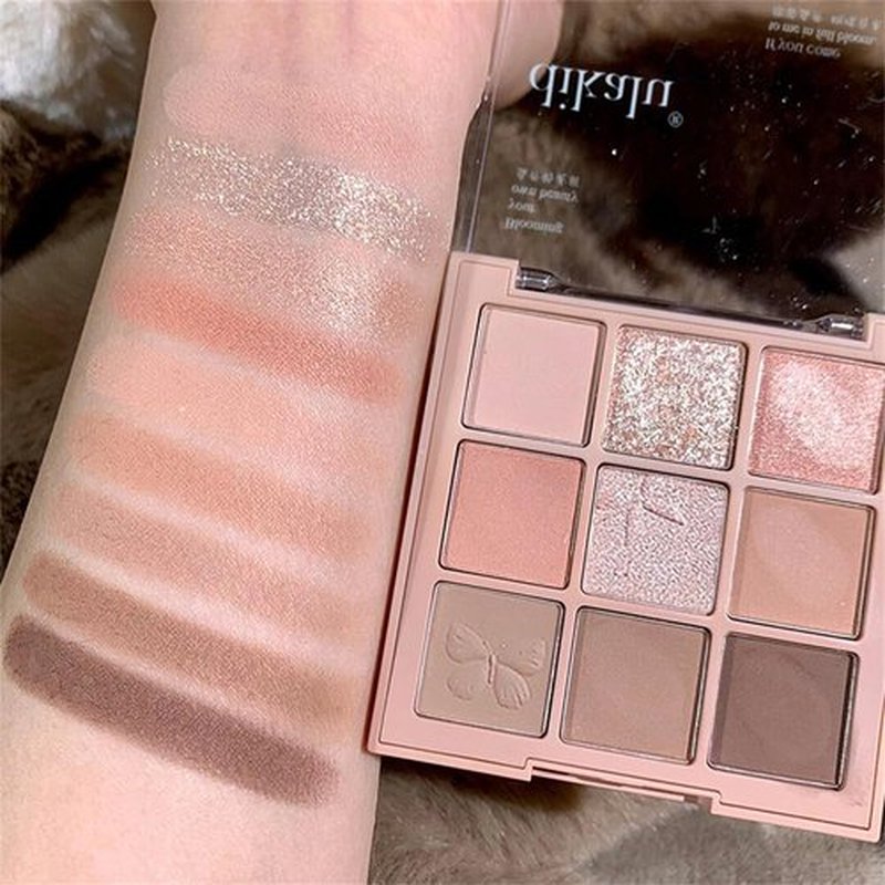 Blooming Your Own Beauty Eyeshadow Palette, 9 Shades, Glitter and Matte Finishes (24#)