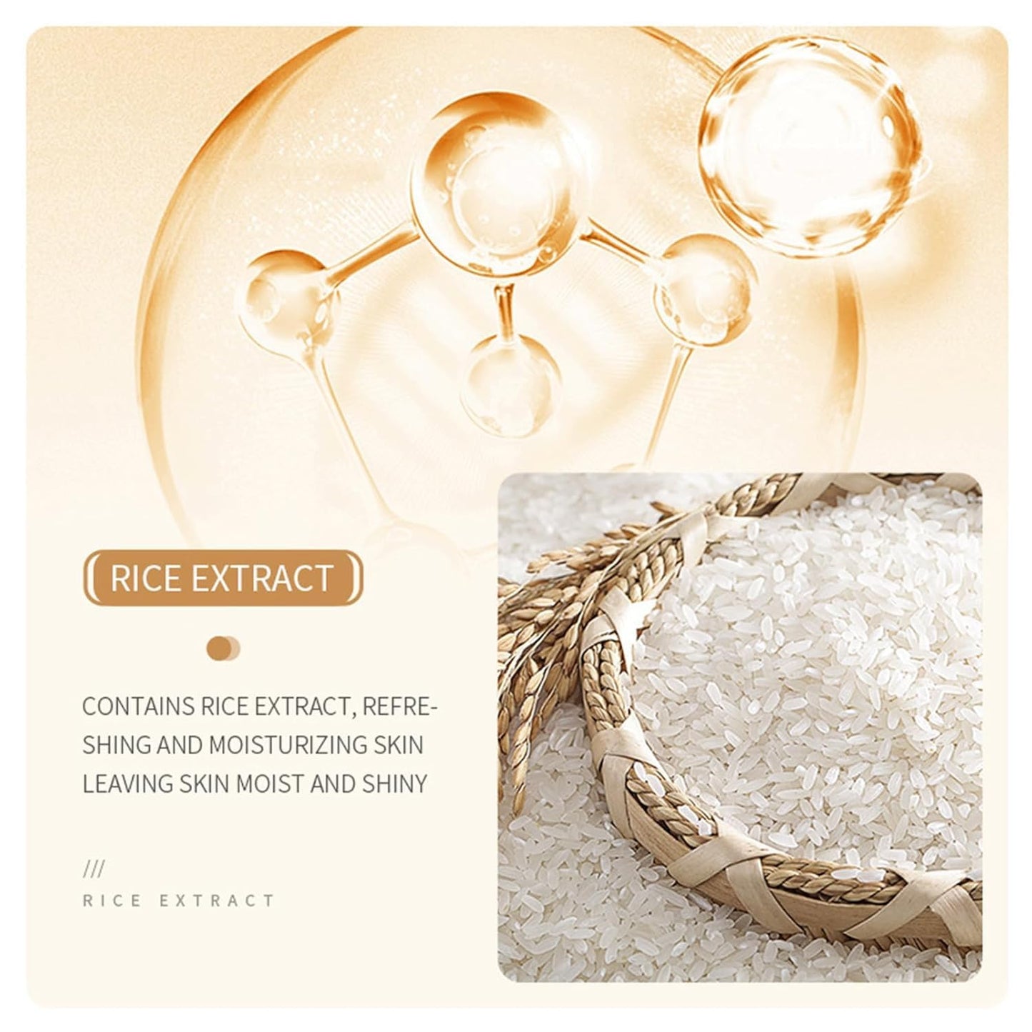6Pcs Rice Skin Care Set for Teen Girls & Women, Korean Natural Skincare