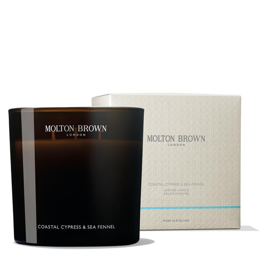 Molton Brown Coastal Cypress & Sea Fennel Luxury Scented Triple Wick Candle 21 oz.