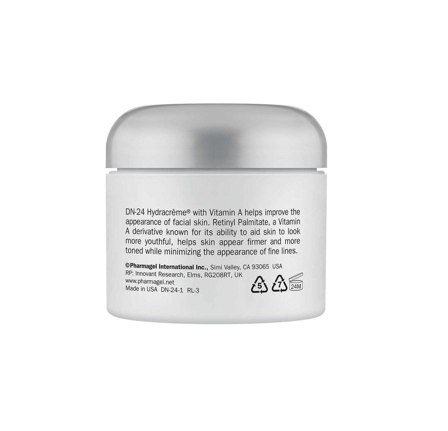 Pharmagel DN-24 Hydracrème Intensive Vitamin Moisturizer – Day & Night Face and Neck Cream with Retinol and Vitamins A, C, D & E, 2 oz