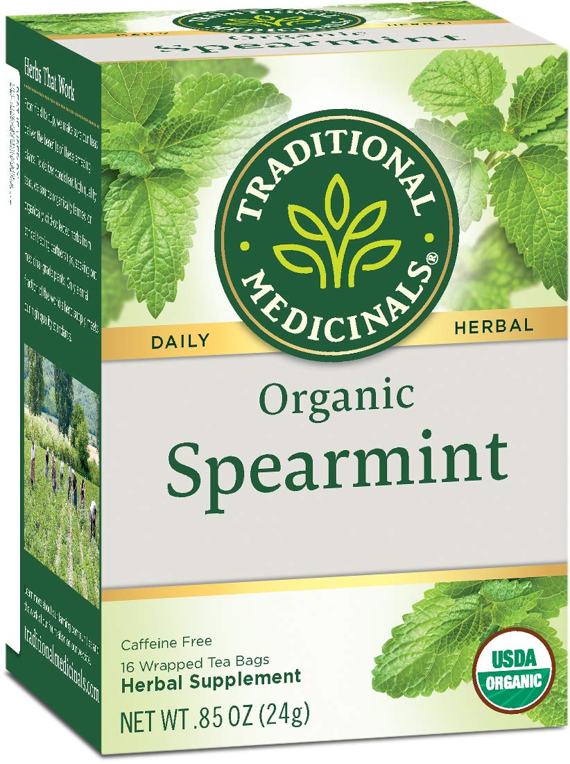 Traditional Medicinals Tea, Organic Spearmint, Supports Everyday Wellness, Healthy & Refreshing, 16 Tea Bags