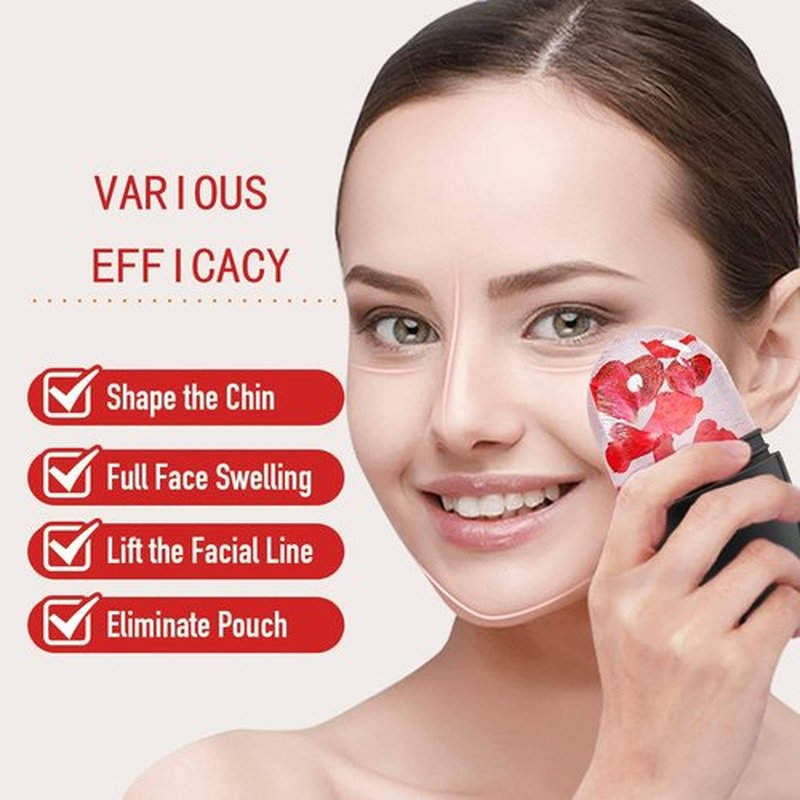 KOGITI Ice Mold for Face, Ice Roller for Face & Eye, Beauty Facial Ice Rollers Ice Holder Mold Face Puffiness Relief Massage Skin Care Tools, Ice Facial Cube (Brush-Black)