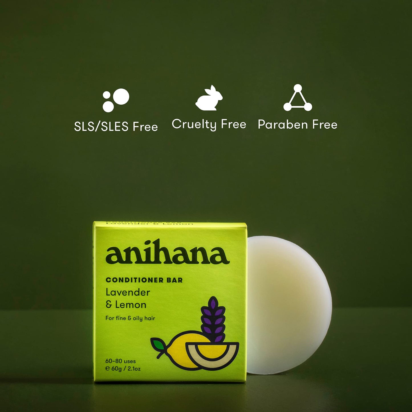 ANIHANA Shampoo and Conditioner Bars for Thin Fine Oily Hair, Gives Hair Volume & Body, Natural Healthy Look and Shine, Paraben Free