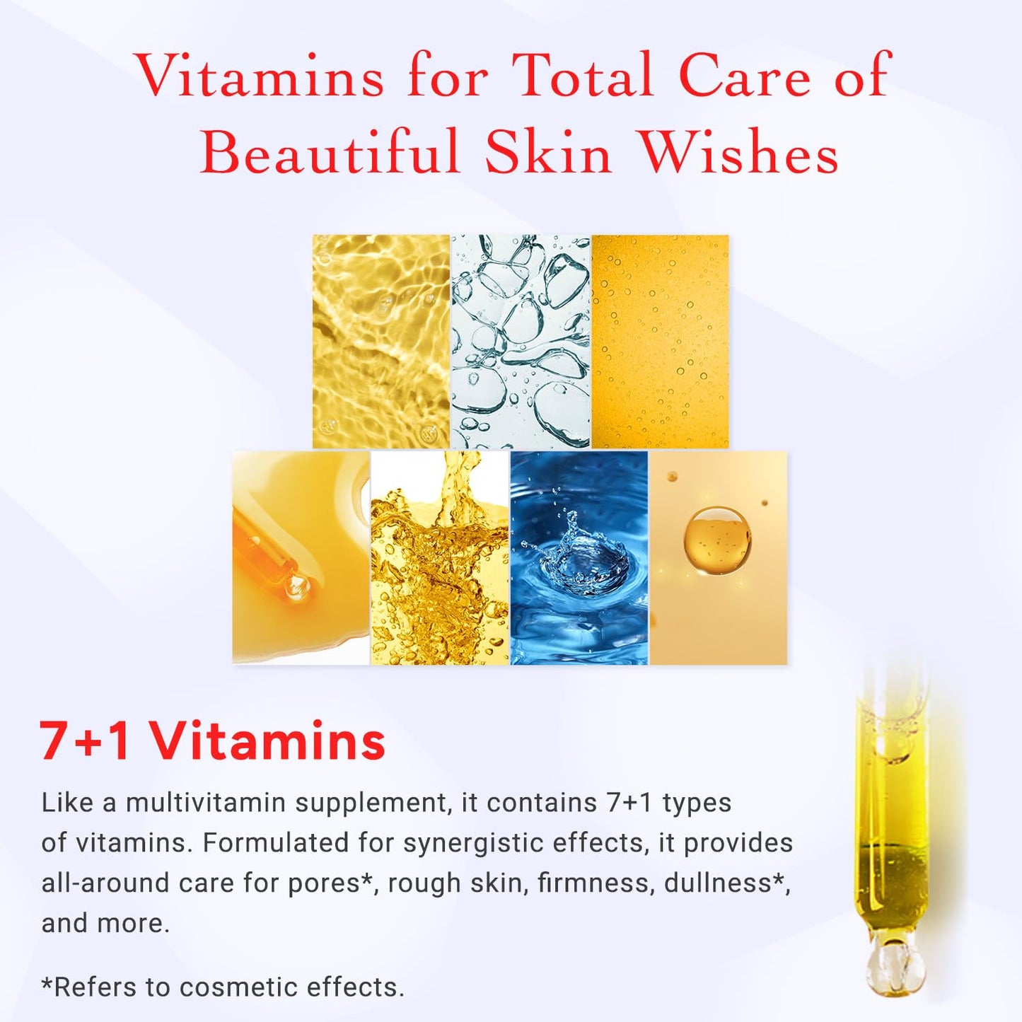 Lululun 7 Sheet Vitamin C Face Masks Skincare for Women & Men, Daily Face Mask Sheet for Pore Firming & Dull Skin, Facial Mask Sheet with 7 Herbs, Japanese Sheet Masks with 7+1 Vitamin Complex HYDRA V