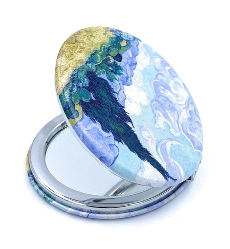 Compact Mirror Gifts for Women Kawaii Kids Mirror Handheld Mirror Small Cosmetic Mirror Cute Pocket Mirror Art Deco Design