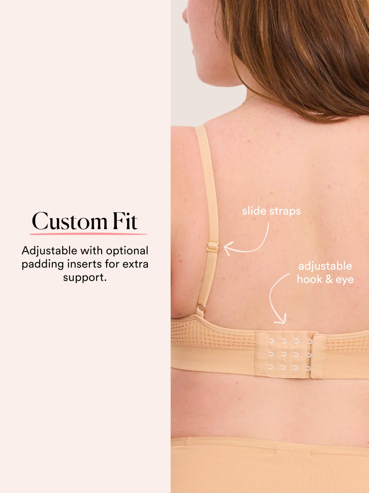 HATCH The All-Tri Maternity & Nursing Bra, Seamless & Wireless with Pull-Down Design & Adjustable Straps, Sand, X-Large