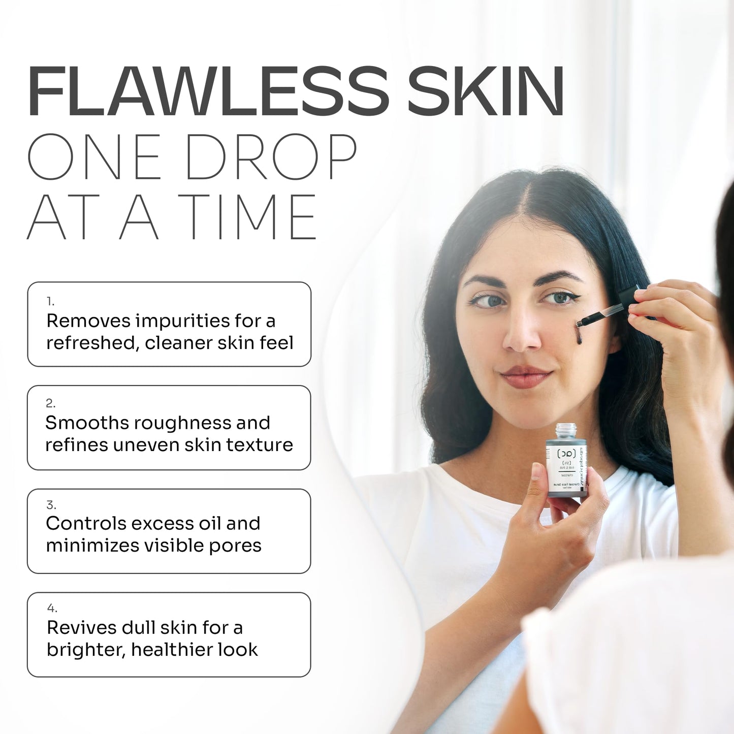 Skincyclopedia Pure AHA & PHA Charcoal Face Peel Serum, High Detox Complex, Anti Aging Intense Hydration, Wrinkle Reducing, Targets Fine Lines, Large Pores & Age Spots. High Detox Peel Exfoliation.